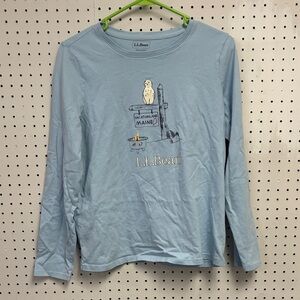 L.L. Bean Sky Blue Graphic Tee